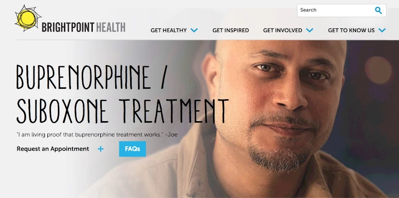 Brightpoint Health Suboxone treatment web page